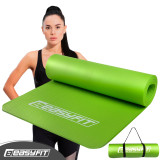Коврик EasyFit для пилатеса и фитнеса, 180x60 см, толщина 10 мм, NBR, зеленый