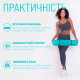 Двухслойный коврик EasyFit для пилатеса, фитнеса и йоги, 183x61 см, толщина 6 мм, TPE/TC, ECO-Friendly, мятно-черный