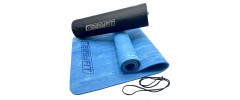Premium Mat килимок EasyFit для фітнесу та пілатесу з чохлом, 183x61 см, товщина 8 мм, PER, ECO-Friendly, синій