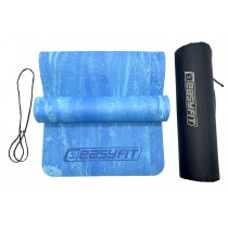 Premium Mat килимок EasyFit для фітнесу та пілатесу з чохлом, 183x61 см, товщина 8 мм, PER, ECO-Friendly, синій