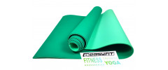 Двухслойный коврик EasyFit для пилатеса, фитнеса и йоги, 183x61 см, толщина 6 мм, TPE/TC, ECO-Friendly, зелено-мятный