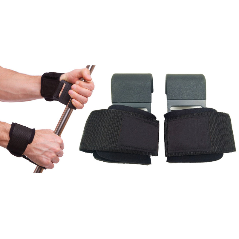 Кистевые крюки-зацепы EasyFit, Длина 37 см, Ширина 7 см, Полиэстер, Металл, Чёрный