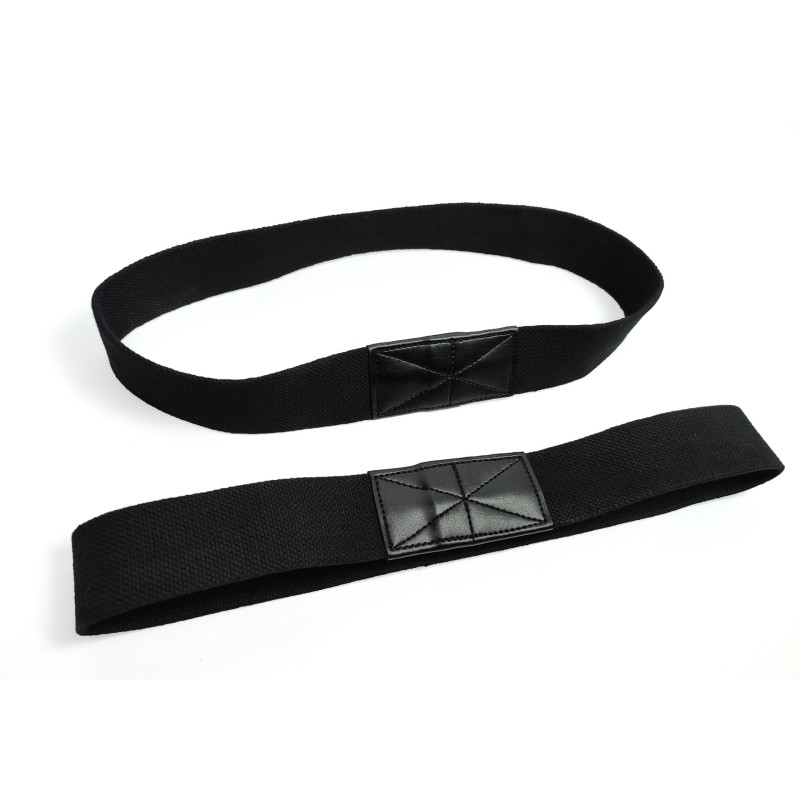 Лямки атлетичні EasyFit, 36×3,5 см, бавовна, чорний