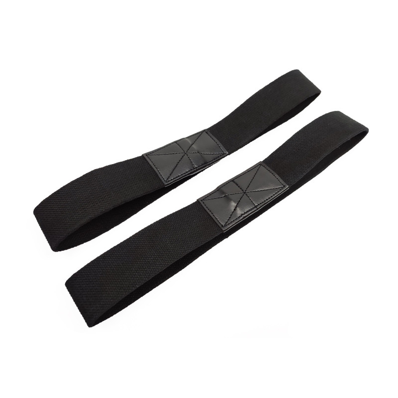 Лямки атлетичні EasyFit, 36×3,5 см, бавовна, чорний