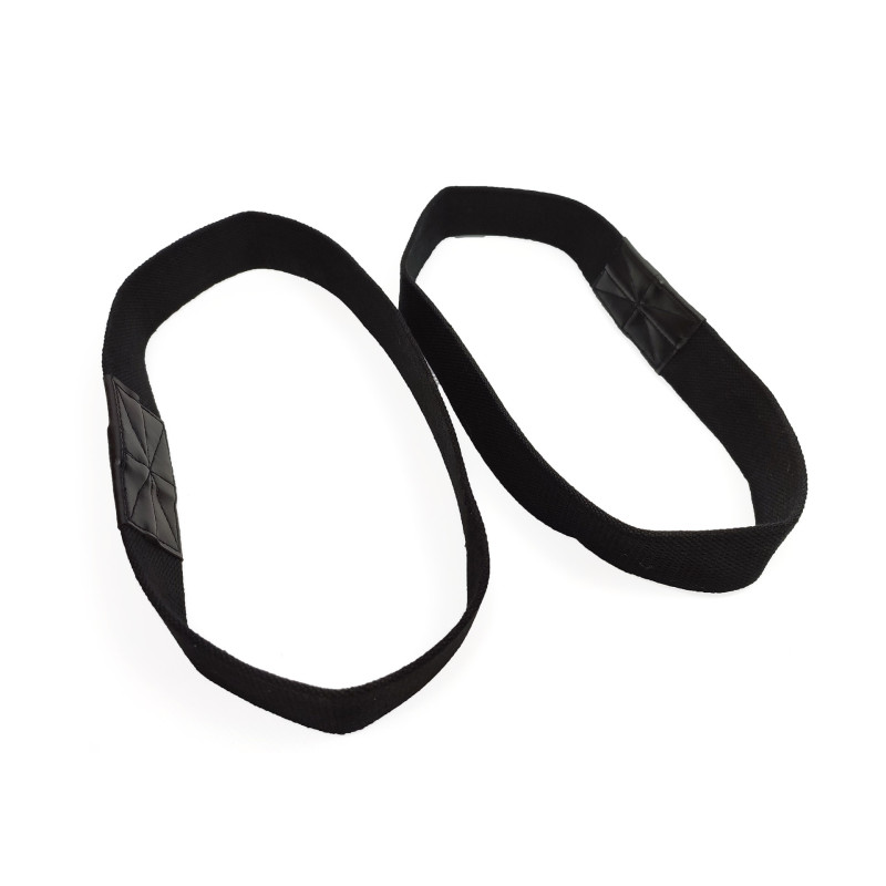Лямки атлетичні EasyFit, 36×3,5 см, бавовна, чорний