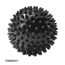 Массажный мяч EasyFit PVC с шипами, диаметр 7,5 см, жесткий, черный