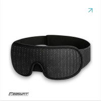 Маска для сна 3D EasyFit Dream с эфектом памяти, Длина 68 см, Ширина 22 см, Черный