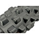 Массажный ролик (валик) EasyFit Grid Roller PRO, Длина 33 см, Диаметр 14 см, Каркас из высокопрочного пластика, Пена EVA с массажной поверхностью 3D, для МФР, фитнеса, йоги и реабилитации, Черный