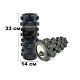 Массажный ролик (валик) EasyFit Grid Roller PRO, Длина 33 см, Диаметр 14 см, Каркас из высокопрочного пластика, Пена EVA с массажной поверхностью 3D, для МФР, фитнеса, йоги и реабилитации, Черный