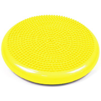 Балансировочная массажная подушка EasyFit, Диаметр 33 см, Максимальная нагрузка 120 кг, Резина, Желтый
