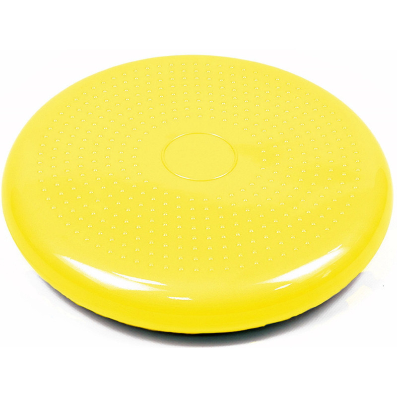 Балансировочная массажная подушка EasyFit, Диаметр 33 см, Максимальная нагрузка 120 кг, Резина, Желтый