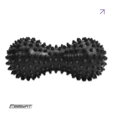 Массажный мячик EasyFit Goober с шипами, для МФР, снятия напряжения и самомассажа, черный
