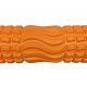 Масажний ролик (валик) EasyFit Wavyspines, Довжина 33 см, Діаметр 11 см, EVA-піна з масажною поверхнею 3D, для МФР, фітнесу, йоги та реабілітації, Помаранчевий