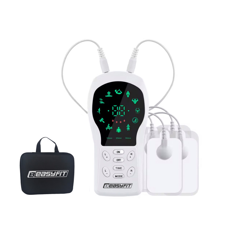 Миостимулятор EasyFit ActivePulse-1 для тела, 12 режимов, зарядка Type-C, компактный размер 14x6,9 см, белый, чехол в комплекте
