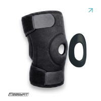 Наколінник-ортез EasyFit з пателярним кільцем, Універсальний розмір, Неопрен, Чорний