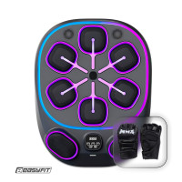 Настенный боксерский тренажер EasyFit с апперкотами (музыкальный бокс), 9 режимов, Bluetooth, черный