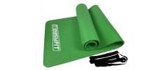 Коврик EasyFit для пилатеса и фитнеса, 180x60 см, толщина 10 мм, NBR, зеленый