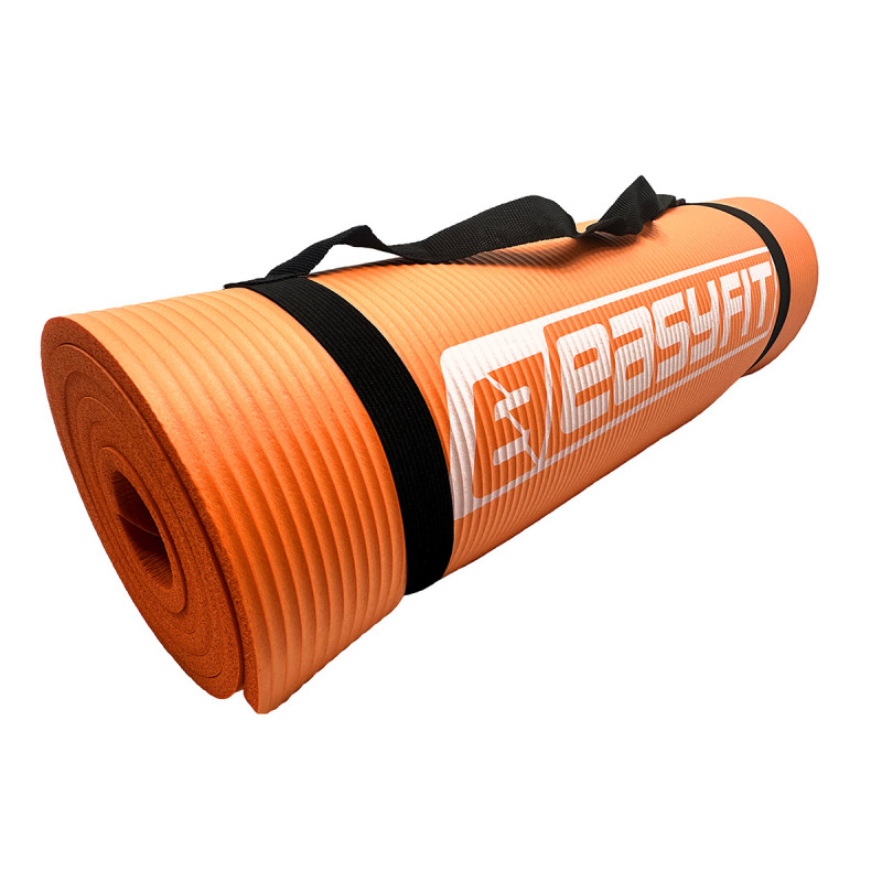 Коврик EasyFit для пилатеса и фитнеса, 180x60 см, толщина 10 мм, NBR, оранжевый