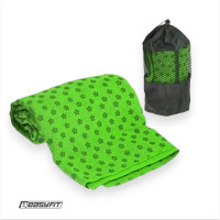 Рушник для йоги EasyFit Yoga Mat Towel з сумкою, Розмір 183х63 см, Мікрофібра, Зелений