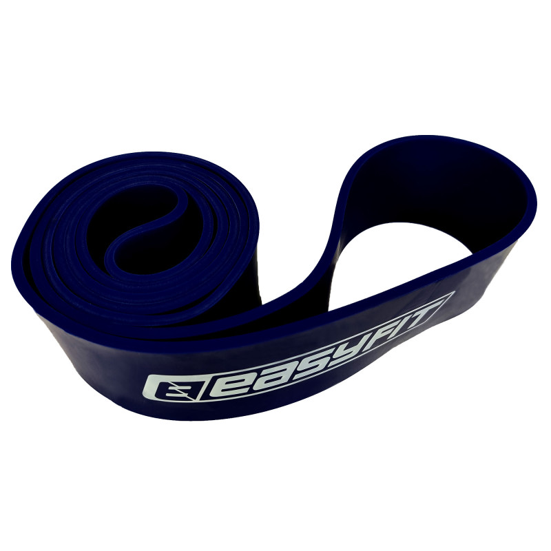 Гумова петля EasyFit, Латекс, Опір 50-110 кг, Синій, Для тренувань м’язів всього тіла