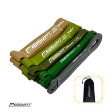 Набір резинок для підтягування та спорту EasyFit Ranger (5 шт), опір 1-65 кг, багатошаровий латекс, сумка для зберігання