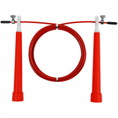 Скоростная скакалка EasyFit Speed Cable Rope, Длина до 3 м, Сталь, Пластик, Красный