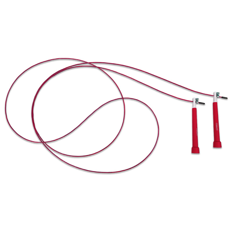 Скоростная скакалка EasyFit Speed Cable Rope, Длина до 3 м, Сталь, Пластик, Красный