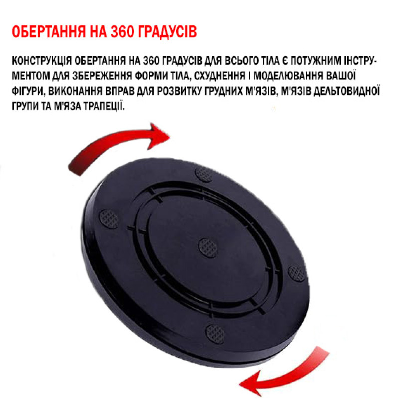 Упори для віджимань EasyFit Push Up Pro, Максимальне навантаження 130 кг, ABS-пластик, Чорний