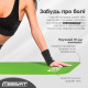 Килимок EasyFit для пілатесу та фітнесу, 180x60 см, товщина 10 мм, NBR, зелений