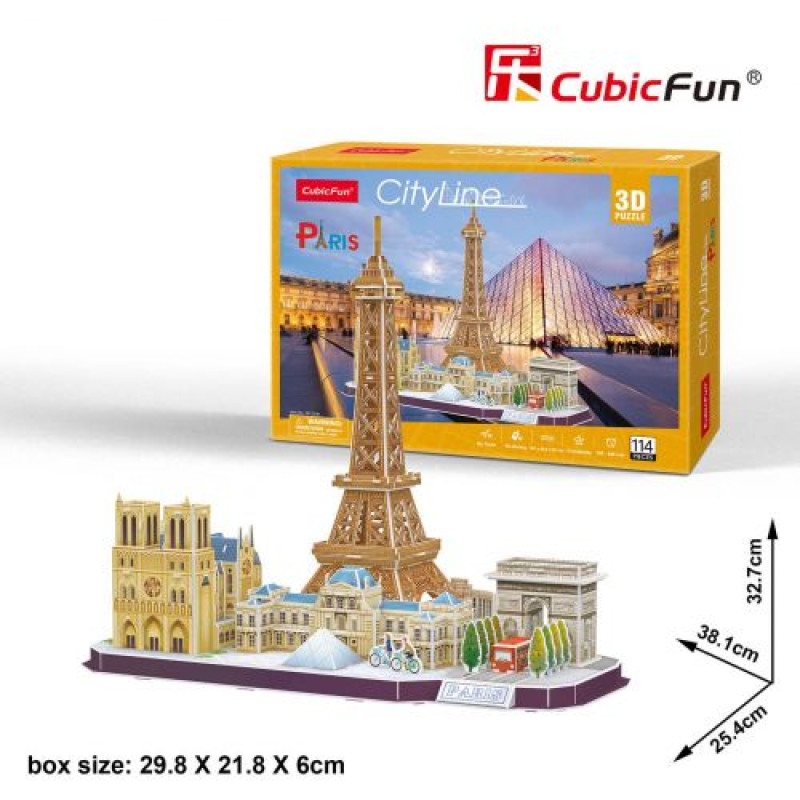 ТРЕХМЕРНАЯ ГОЛОВОЛОМКА-КОНСТРУКТОР CITY LINE PARIS