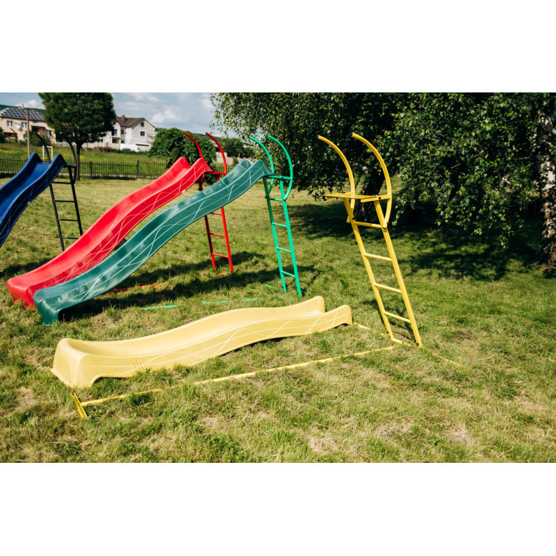 Детская горка 2,2м с металлической лестницей высота 1,2 м (разные цвета)