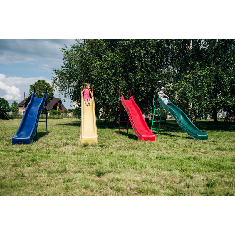 Детская горка 2,2м с металлической лестницей высота 1,2 м (разные цвета)