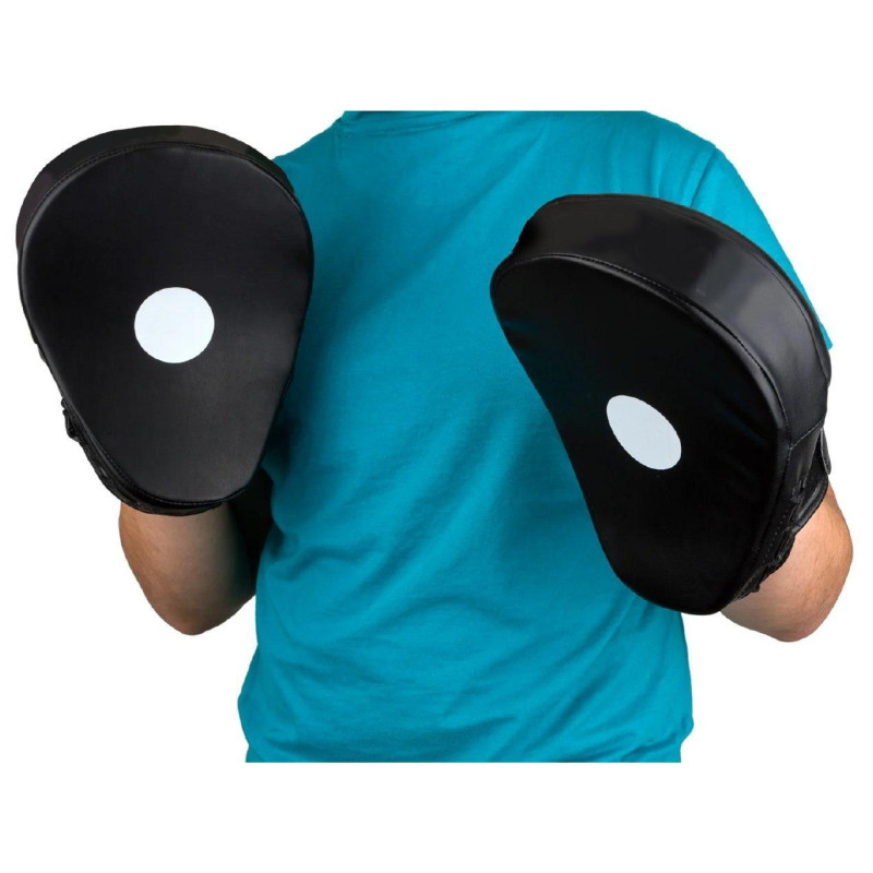 Лапи боксерські PowerPlay 3041 Чорні PU [пара]