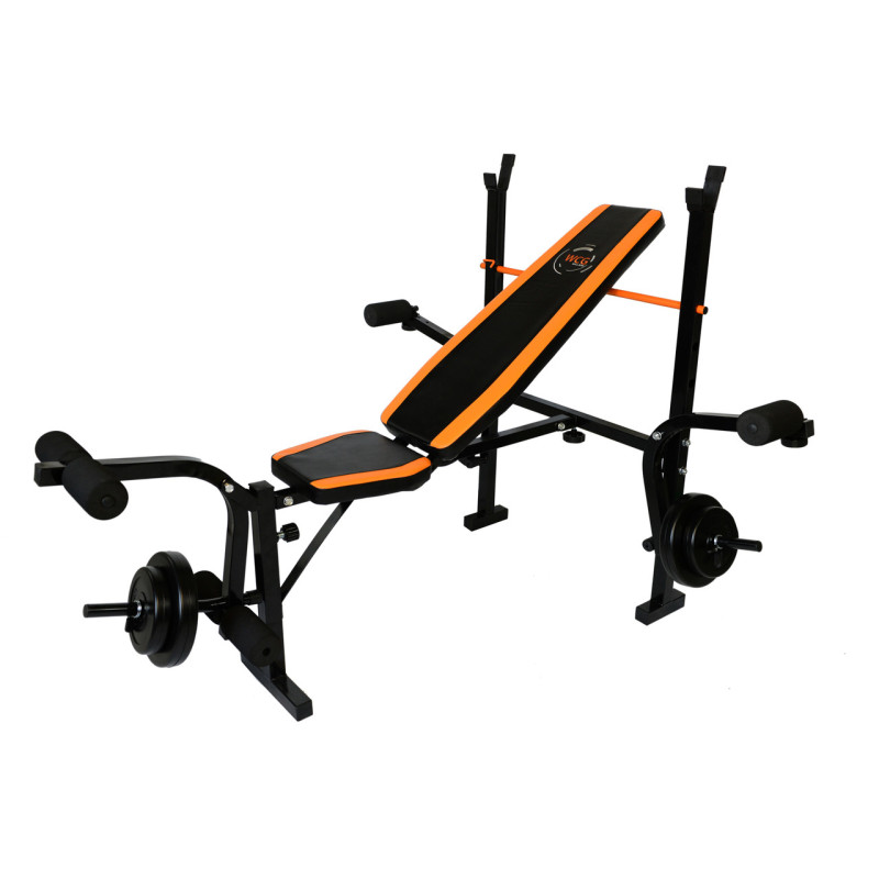 Скамья для жима WCG 0055 Набор STRONG штанга 128 КГ