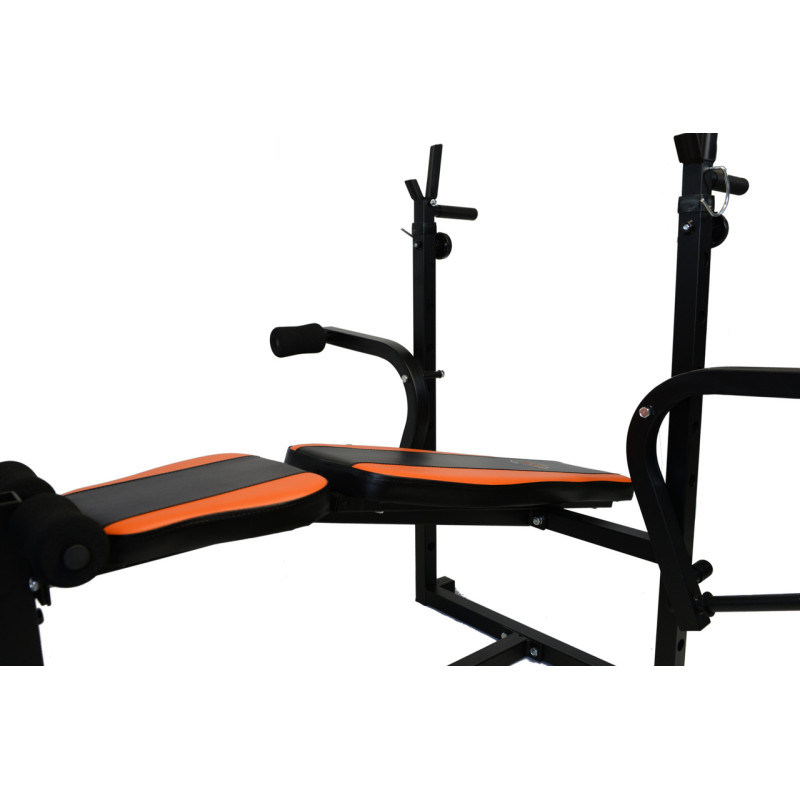 Многофункциональная скамья для жима WCG 0070 + Тяга + Брусья + Приставка скотта