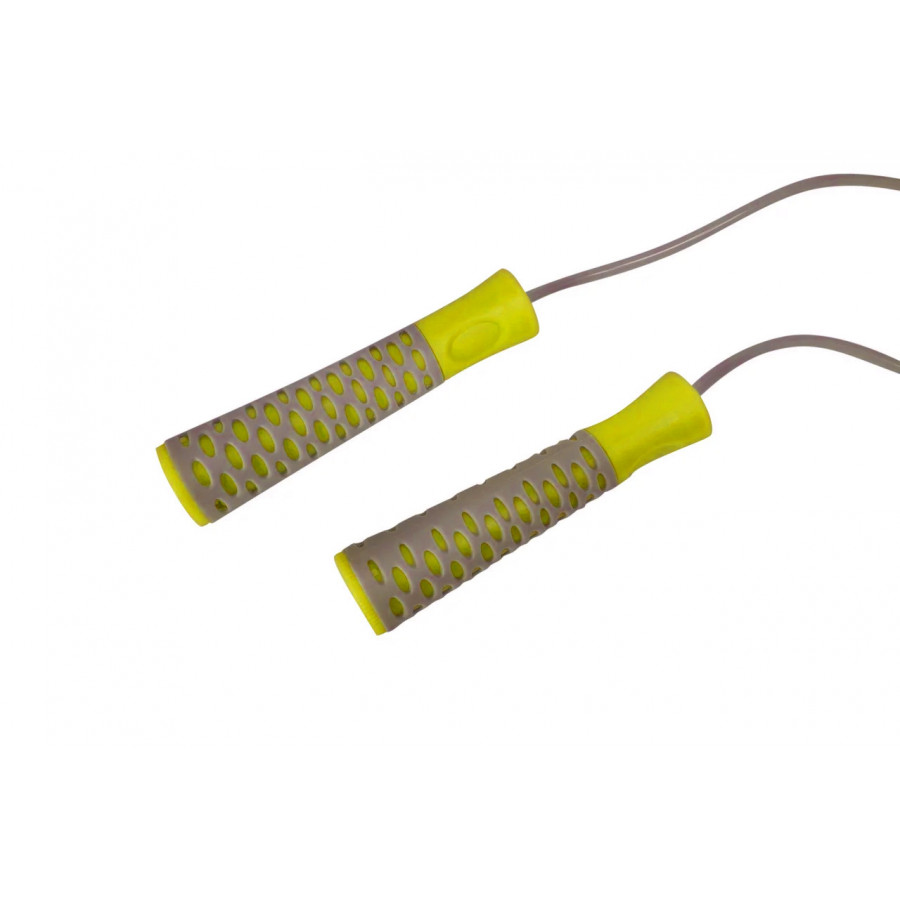 Скакалка PowerPlay 4206 Jump Rope PRO+ Сіро-жовта (2,75m.)