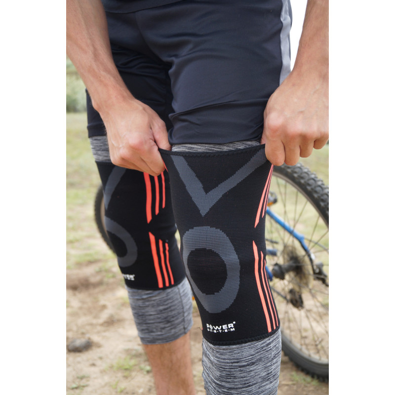 Наколінники Power System PS-6021 Knee Support Evo Black/Orange (пара) L