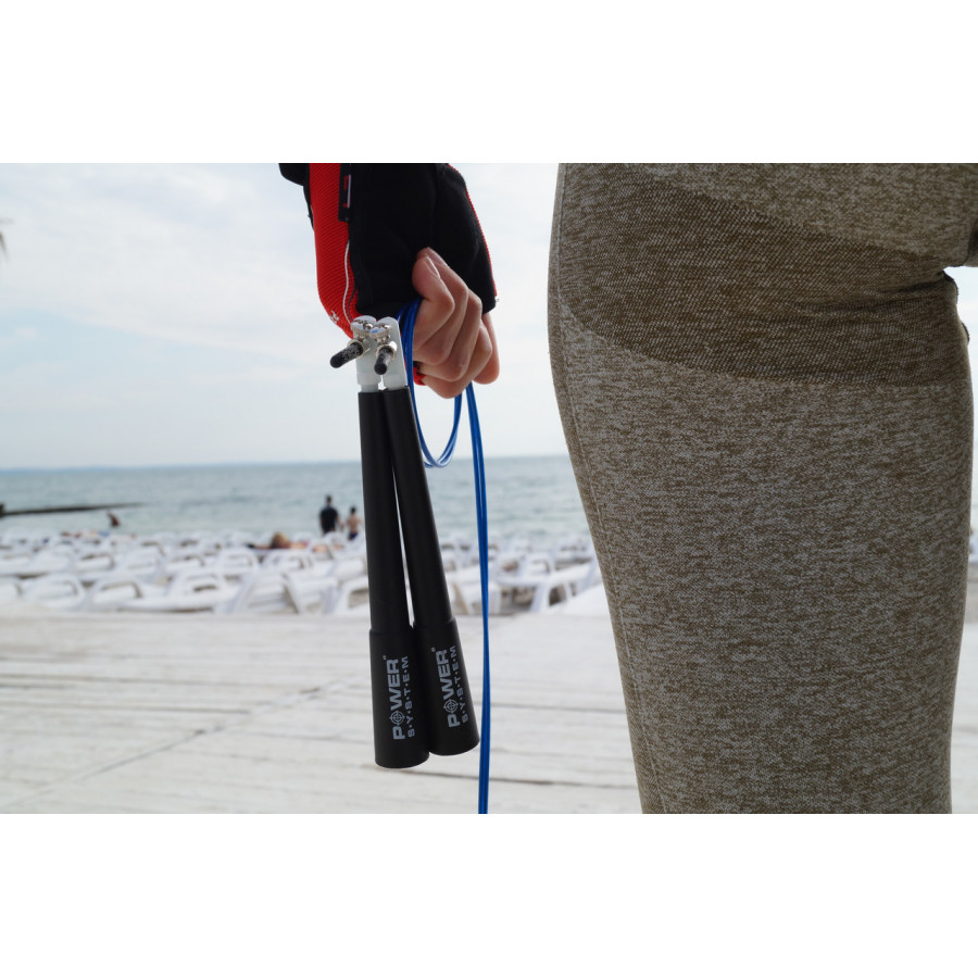 Скакалка швидкісна Power System PS-4033 Crossfit Jump Rope Blue (2,8m.)