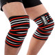 Бинти на коліна Power System PS-3700 Knee Wraps Red/Black (пара), Довжина 2 м, Ширина 8 см, Бавовна, PU, Spandex, Чорно-червоний