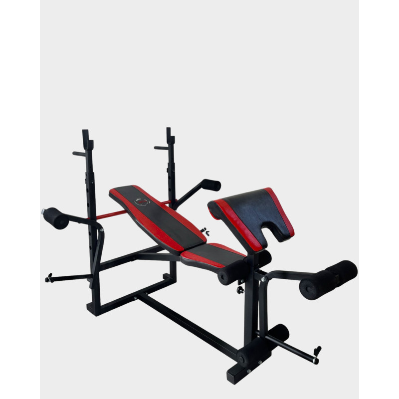 Многофункциональная скамья для жима WCG 0070 + Тяга + Брусья + Приставка скотта