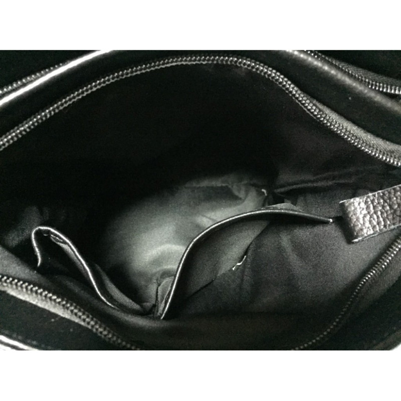 Сумка чоловіча з натуральної шкіри Tiding Bag чорна