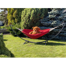 Монотонний гамак WISH червоний двомісний XXL 200х150 WCG