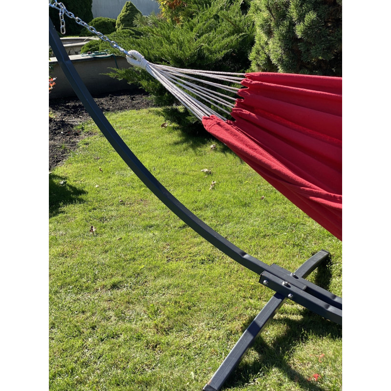 Монотонний гамак WISH червоний двомісний XXL 200х150 WCG