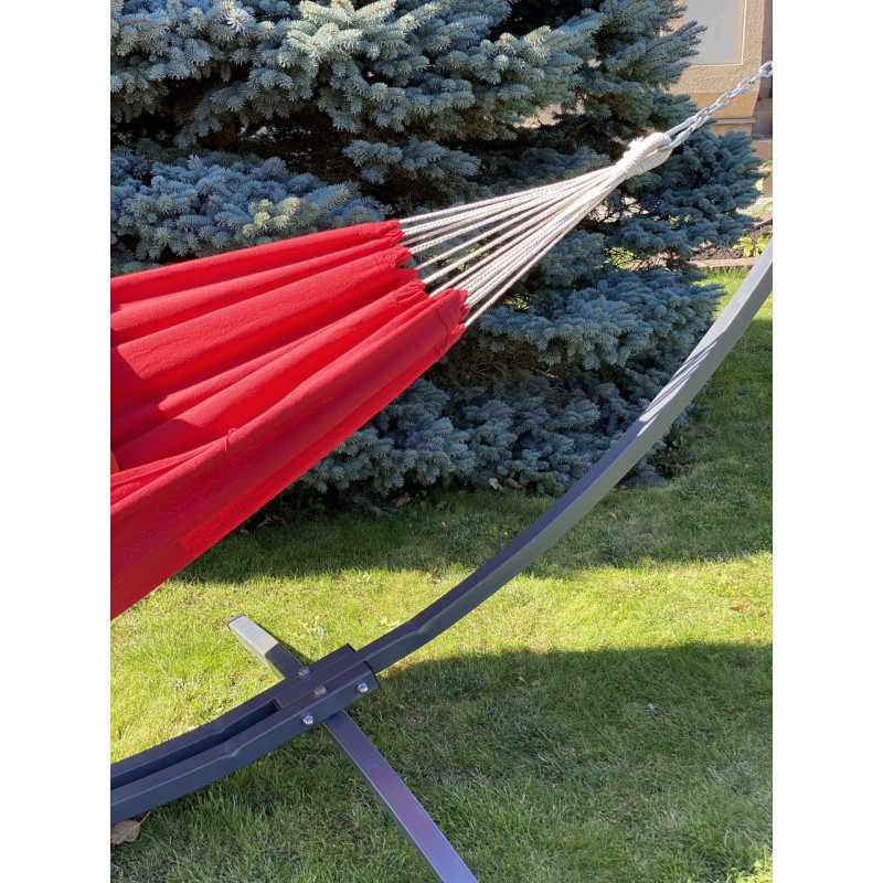 Монотонний гамак WISH червоний двомісний XXL 200х150 WCG