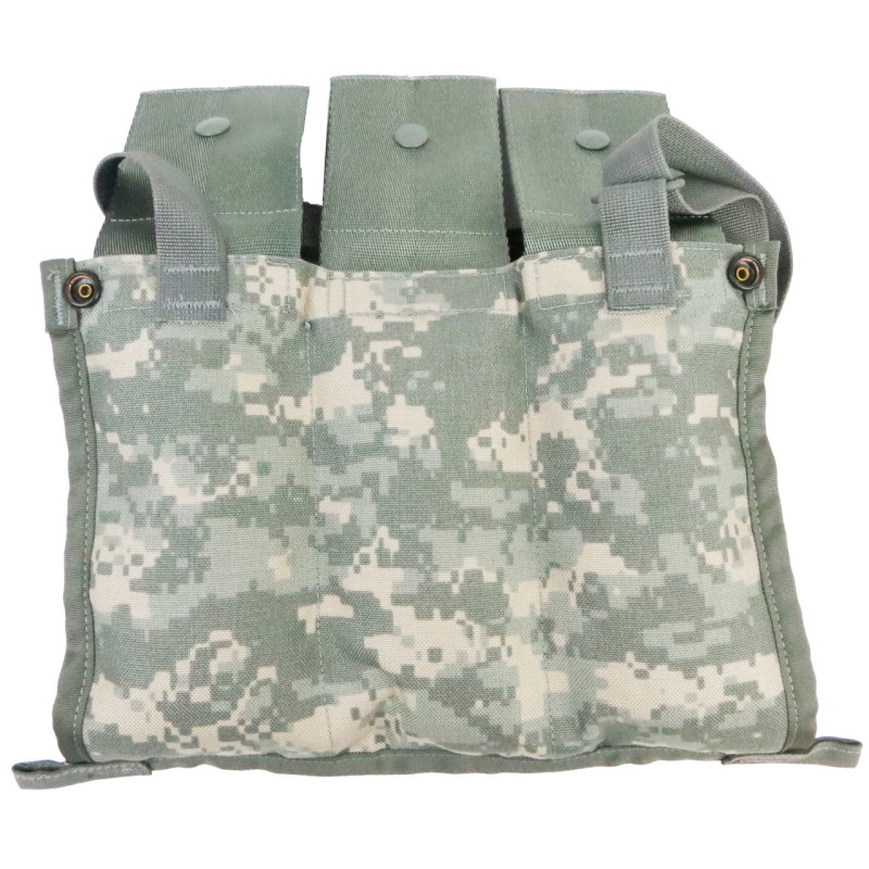 Подсумок тактический для трех магазинов М16, M4 Molle II Bandoleer Ammunition Pouch пиксель