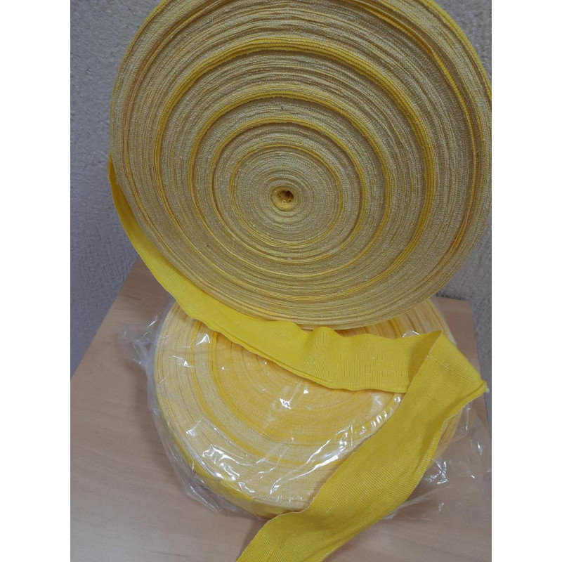 Бинтова стрічка для боксу PowerPlay, Довжина 100 м, Еластична, Бавовна, Нейлон, Жовта 
