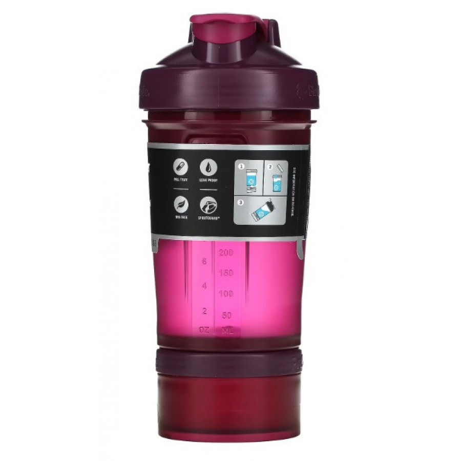 Шейкер спортивний BlenderBottle ProStak 22oz/650ml з 2-ма контейнерами Plum