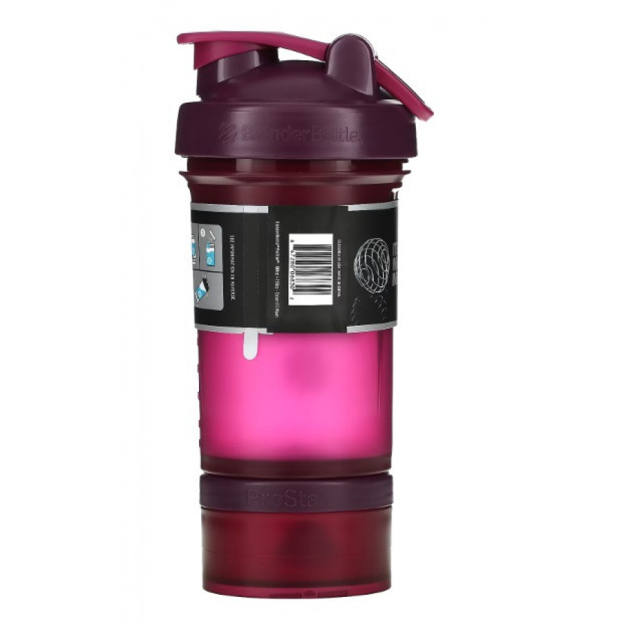Шейкер спортивний BlenderBottle ProStak 22oz/650ml з 2-ма контейнерами Plum