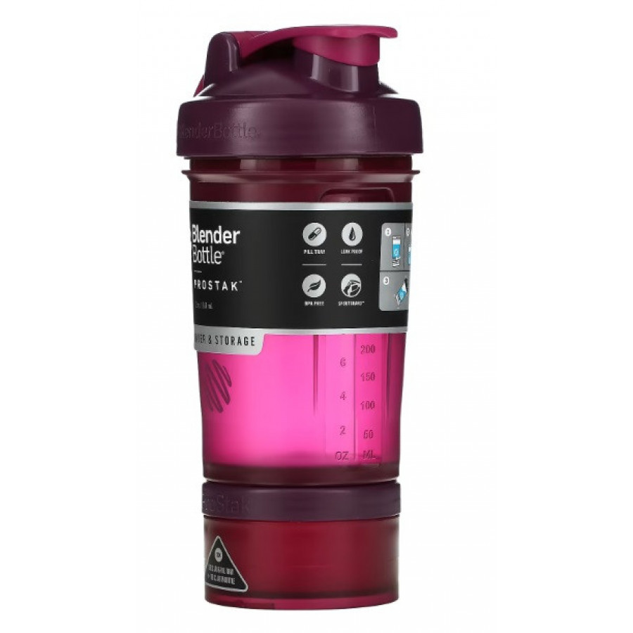 Шейкер спортивний BlenderBottle ProStak 22oz/650ml з 2-ма контейнерами Plum