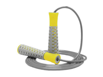 Скакалка PowerPlay 4206 Jump Rope PRO+ Сіро-жовта (2,75m.)